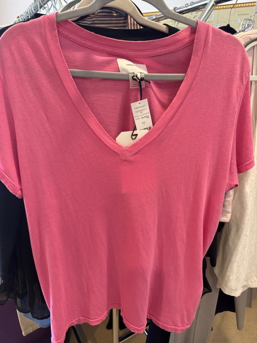 CURRENT/ELLIOTT Ibis Rose Perfect V Tee - Women's Pink